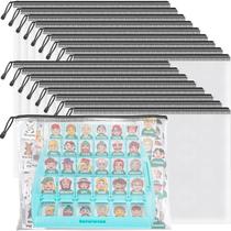 Bolsa de documentos de malha com zíper Umriox 43 x 31,5 cm (preta, pacote com 18)