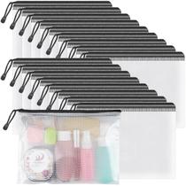 Bolsa de documentos de malha com zíper Umriox 9,5 x 7,1 em preto, pacote com 18