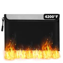 Bolsa de documentos GQIRIL à prova de fogo impermeável 24x17 cm