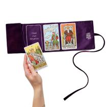 Bolsa de embalagem de tarô, armazenamento, cetim, bruxa, caldeirão roxo