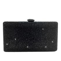 Bolsa de embreagem Boutique De FGG Black Crystal para mulheres