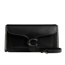 Bolsa de embreagem Coach Tabby Chain V5 preta