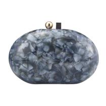 Bolsa de embreagem de noite GSYPS em forma de concha de acrílico preta para mulheres Bolsa de embreagem de noite GSYPS em forma de concha de acrílico preta para mulheres