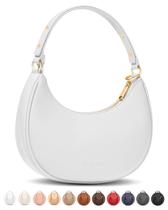 Bolsa de embreagem Vantamo Crescent para mulheres com proteção RFID branca