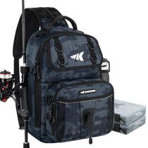 Bolsa de equipamento de pesca KastKing BaitSpace com 2 caixas de equipamento Bolsa de equipamento de pesca KastKing BaitSpace com 2 caixas de equipamento