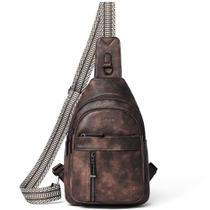 Bolsa de Estilingue LATMAP 7L em Couro PU - Para Homens e Mulheres - Cor Café Bolsa de Estilingue LATMAP 7L em Couro PU - Para Homens e Mulheres - Cor Café