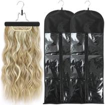 Bolsa de extensão de cabelo USHUIUS extra longa com cabide, 2 unidades Bolsa de extensão de cabelo USHUIUS extra longa com cabide, 2 unidades