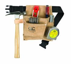 Bolsa de ferramentas Custom Leathercraft IP489X Suede com cinto Poly Web Bolsa de ferramentas Custom Leathercraft IP489X Suede com cinto Poly Web