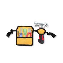 Bolsa de ferramentas de brinquedo de pelúcia Fringe para cães com guinchos 41x20x4 cm
