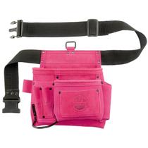 Bolsa de ferramentas Graintex SS2081 Bolsa de 5 bolsos para unhas e ferramentas rosa