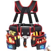 Bolsa de ferramentas magnéticas Tool Belt FamilyKit preto-vermelho Bolsa de ferramentas magnéticas Tool Belt FamilyKit preto-vermelho