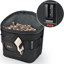 Bolsa de ferramentas SOGCASE para pregos e parafusos com clipe de cinto (XL, preta)