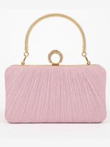 Bolsa de Festa Brilho Glamour Fecho Anel Cravejado