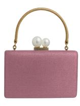 Bolsa De Festa Brilho Glamour Fecho Perola 0237 - Rosa
