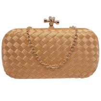 Bolsa De Festa Clutch Cetim Trançada Luxuosa e Elegante Bolsa De Festa Clutch Cetim Trançada Luxuosa e Elegante