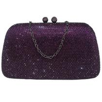 Bolsa de Festa Clutch com Strass Brilho Luxo