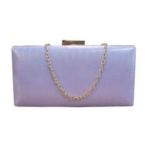 Bolsa De Festa Clutch Feminina Texturizada Fecho Em Metal