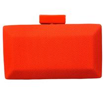 Bolsa De Festa Clutch Tecido Telado Fecho Acrílico