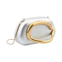 Bolsa De Festa Elegante Pequena Com Alça De Metal Para Mulheres, Bolsa De Mão Para Casamento E