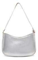 Bolsa De Festa Prateada Pequena De Ombro Estilo Baguete