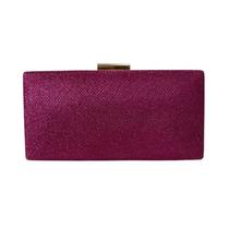 Bolsa de festa retangular fucsia com brilho Bolsa de festa retangular fucsia com brilho