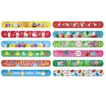 Bolsa de festa Slap Bracelets CHEERYMAGIC Easter para crianças, 12 unidades Bolsa de festa Slap Bracelets CHEERYMAGIC Easter para crianças, 12 unidades