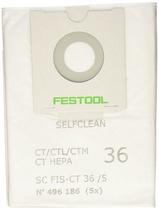 Bolsa de filtro Festool SELFCLEAN para CT 36, 5 unidades