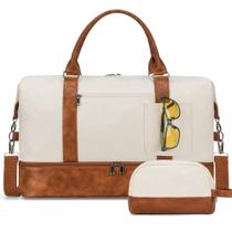 Bolsa de fim de semana GAYUAPEIA Bolsas de fim de semana para mulheres, marrom, bege