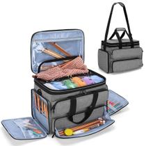Bolsa de fios de tricô Yarwo Grey Portable Storage 39x25x30 cm