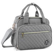 Bolsa de fraldas GOGOSO Crossbody Small Grey com bolsos isolados Bolsa de fraldas GOGOSO Crossbody Small Grey com bolsos isolados
