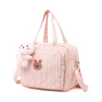 Bolsa de fraldas Lushandy Nylon Crossbody 24x20x14cm rosa Bolsa de fraldas Lushandy Nylon Crossbody 24x20x14cm rosa