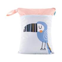 Bolsa De Fraldas Reutilizável Impermeável Com Impressão Digital Em Uma Peça 30x40CM, 2 Bolsos E Alça