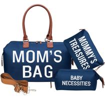 Bolsa de fraldas Tote Printe Mommy para meninos com 2 bolsas organizadoras