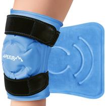 Bolsa de gelo APEXUP para alívio da dor no joelho, reutilizável, azul XXL