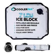 Bolsa de gelo CoolerPak de 3,18 kg, recarregável e reutilizável, permanece fria