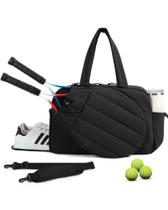 Bolsa de ginástica BAGSMART para tênis feminina com compartimento para sapatos preta Bolsa de ginástica BAGSMART para tênis feminina com compartimento para sapatos preta