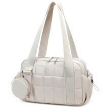 Bolsa de ginástica CAMTOP Mini para mulheres e meninas, acolchoada, bege