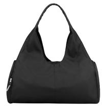 Bolsa de ginástica de ioga forestfish para mulheres com compartimento para sapatos preta