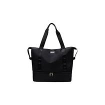 Bolsa de ginástica de viagem preta genérica para mulheres 37L