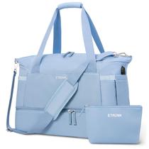 Bolsa de ginástica ETRONIK para mulheres, mochila de viagem com porta USB azul Bolsa de ginástica ETRONIK para mulheres, mochila de viagem com porta USB azul
