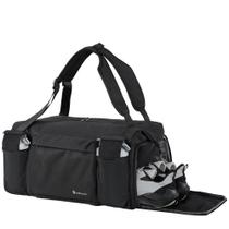 Bolsa de ginástica Kookoomia para homens com 2 porta-garrafas atualizados, preta