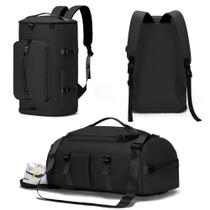 Bolsa de ginástica MIYCOO para homens e mulheres, mochila de viagem preta Bolsa de ginástica MIYCOO para homens e mulheres, mochila de viagem preta