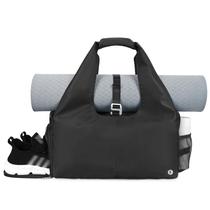 Bolsa de ginástica para ioga, nova para mulheres, com compartimento para sapatos preta Bolsa de ginástica para ioga, nova para mulheres, com compartimento para sapatos preta