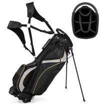 Bolsa de Golfe Tangkula com Divisórias 8 Vias e 7 Bolsos Preta Bolsa de Golfe Tangkula com Divisórias 8 Vias e 7 Bolsos Preta