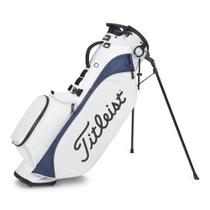 Bolsa de golfe Titleist Players 4 branca e azul-marinho com suporte