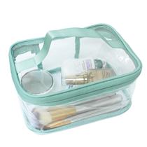 Bolsa de higiene ANEMEL portátil impermeável transparente verde Bolsa de higiene ANEMEL portátil impermeável transparente verde