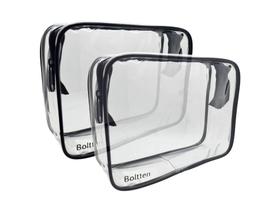 Bolsa de higiene Boltten TSA aprovada pela TSA, pacote com 2 unidades, capacidade de 1 litro Bolsa de higiene Boltten TSA aprovada pela TSA, pacote com 2 unidades, capacidade de 1 litro