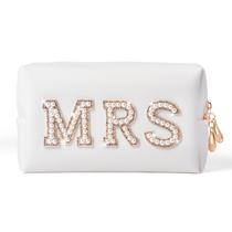 Bolsa de higiene cosmética Y1tvei Gold MRS Letter Patch para mulheres