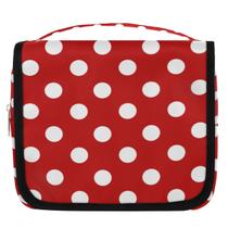 Bolsa de higiene de viagem Bardic Polka Print Red White Polka Dot