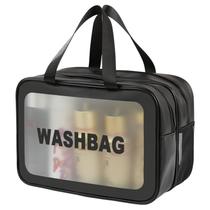 Bolsa de higiene de viagem DAPOWER Matte Translucent Black-XL